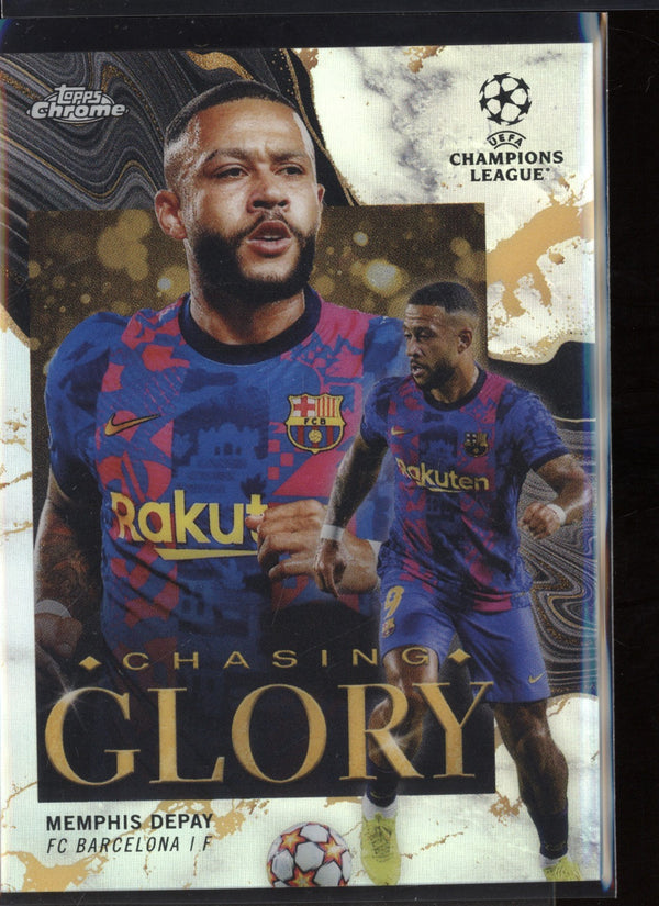 Memphis Depay  2021/22 Topps Chrome UCL Chasing Glory