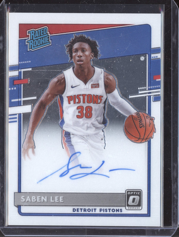 Saben Lee 2020-21 Panini Donruss Optic 191 Rated Rookie Signature RC