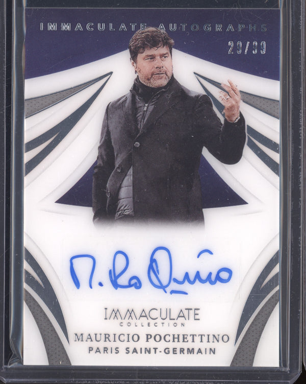 Mauricio Pochettino 2020-21 Panini Immaculate Immaculate Autographs 29/99