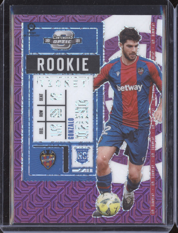 Gonzalo Melero 2020-21 Panini Chronicles Soccer 8 Rookie Ticket Purple Mojo RC