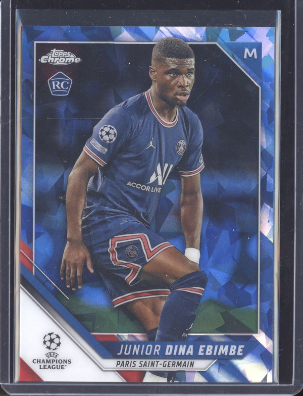 Junior Dina Ebimbe 2021-22 Topps Chrome Sapphire UCL 176 RC