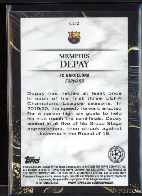 Memphis Depay  2021/22 Topps Chrome UCL Chasing Glory