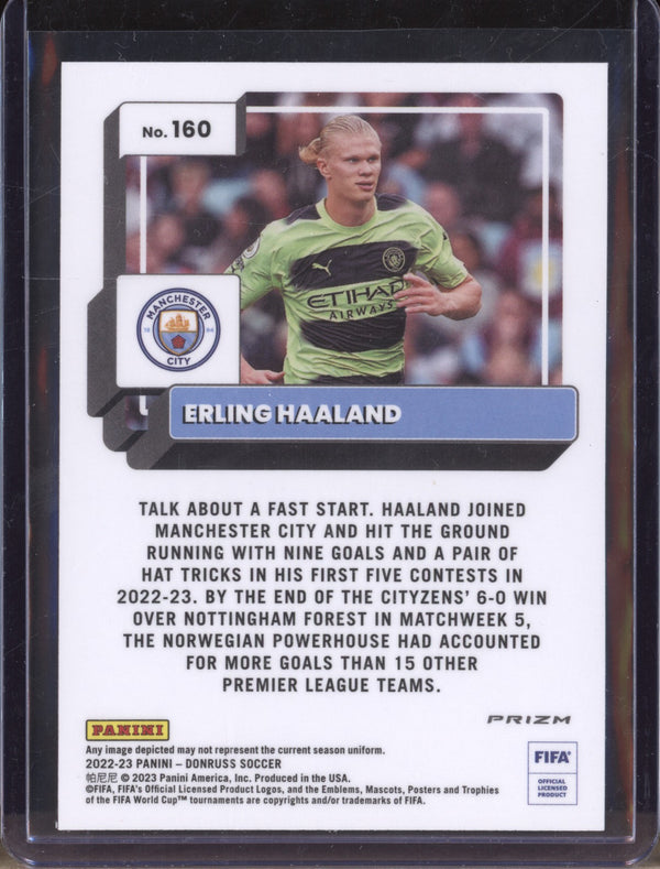 Erling Haaland 2022-23 Panini Donruss Soccer 160 Holo