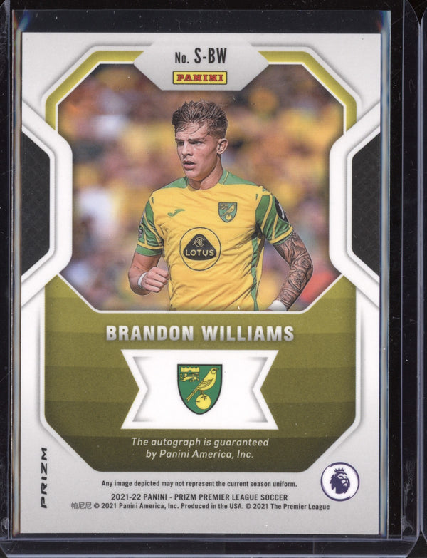 Brandon Williams 2021-22 Panini Prizm Premier League Blue Shimmer Signatures