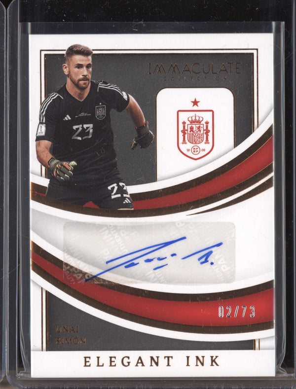 Unai Simon 2022-23 Panini Immaculate Soccer EI-US Elegant Ink Auto 2/73