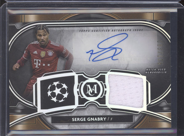 Serge Gnabry 2022 Toops Museum Collection MAR-SG Autograph Relic 83/175