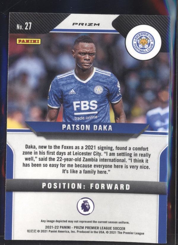 Patson Daka 2021-22 Panini Prizm Premier League Multicolor