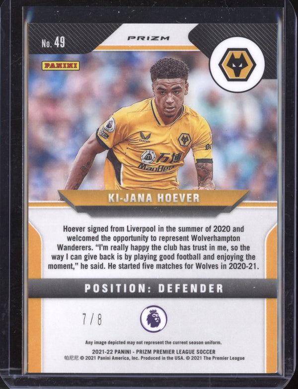 Ki-Jana Hoever 2021/22 Panini Prizm Blue Shimmer RC 7/8