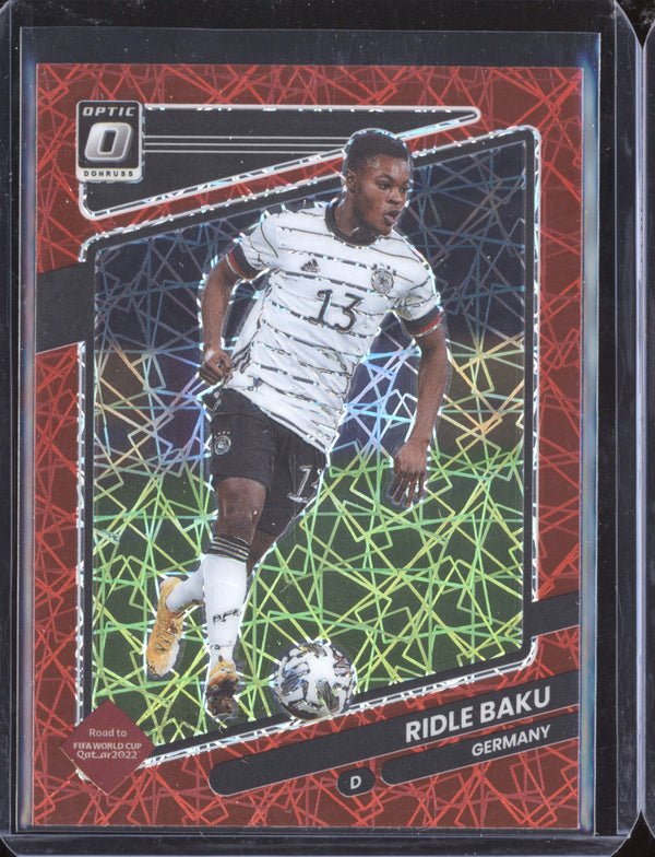 Ridle Baku 2021-22 Panini Donruss Road to Qatar 73 Optic Red Velocity