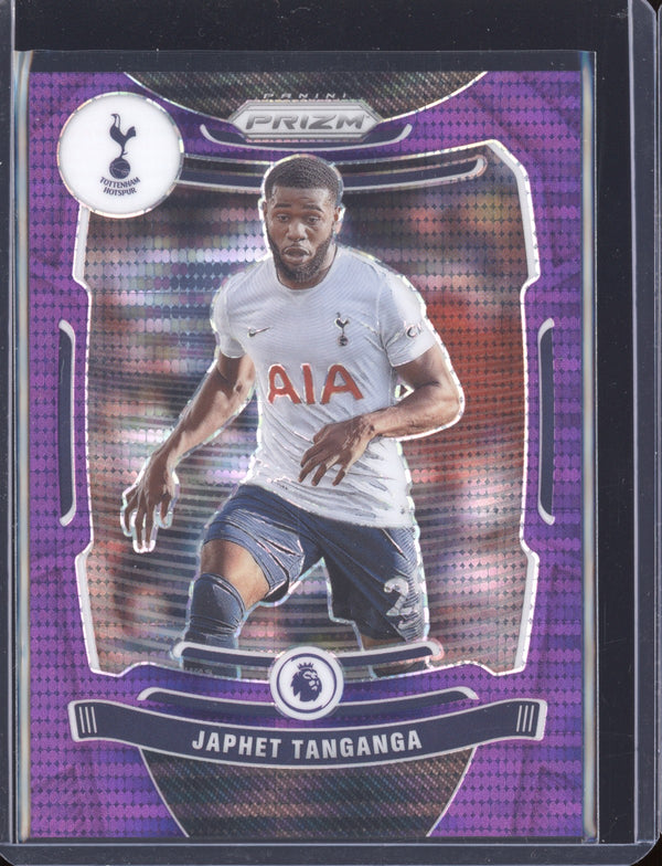 Japhet Tanganga 2021-22 Panini Prizm EPL 162 Breakaway Violet 64/99