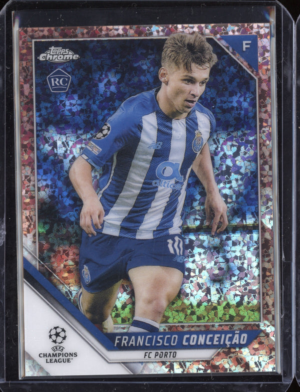 Francisco Conceicao 2021/22 Topps Chrome UEFA Champions League Rose Gold Mini-Diamond RC 71/125