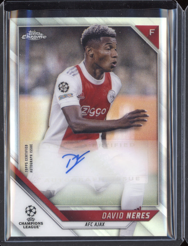 David Neres 2021/22 Topps Chrome UEFA Champions League Auto