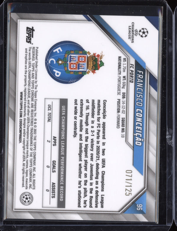 Francisco Conceicao 2021/22 Topps Chrome UEFA Champions League Rose Gold Mini-Diamond RC 71/125