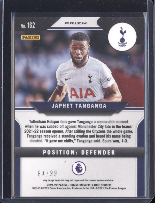 Japhet Tanganga 2021-22 Panini Prizm EPL 162 Breakaway Violet 64/99