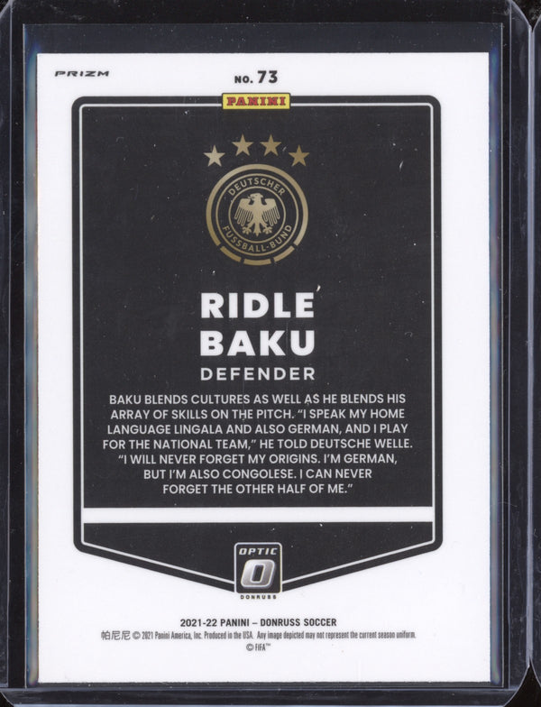 Ridle Baku 2021-22 Panini Donruss Road to Qatar 73 Optic Red Velocity