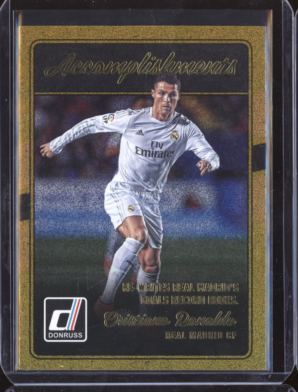 Cristiano Ronaldo 2016-17 Panini Donruss Soccer 17 Accomplishments Gold