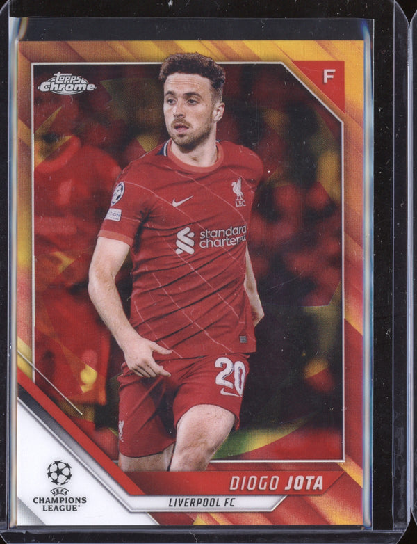 Diogo Jota 2021/22 Topps Chrome UEFA CL Red & Gold Starball SSP