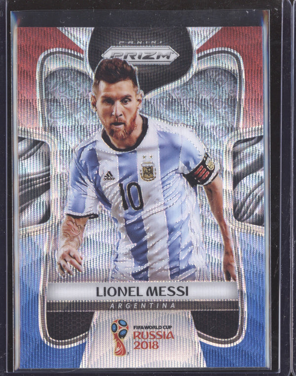 Lionel Messi 2018 Panini Prizm World Cup 1 Red Blue Wave