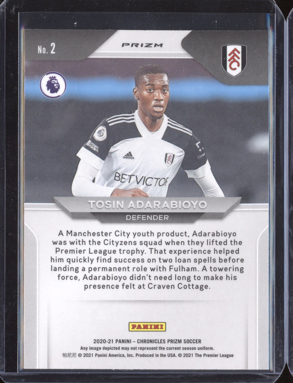 Tosin Adarabioyo 2020-21 Panini Chronicles Soccer 2 Prizm Purple Mojo