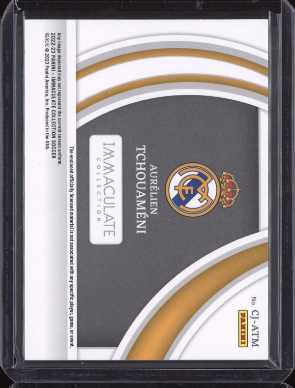 Aurelien Tchouameni 2022 Panini Immaculate Soccer Clearly Immaculate Jersey /99