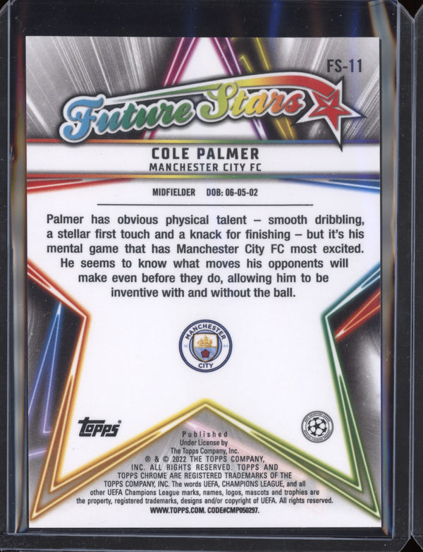 Cole Palmer 2021/22 Topps Chrome UEFA Champions League Future Stars  RC