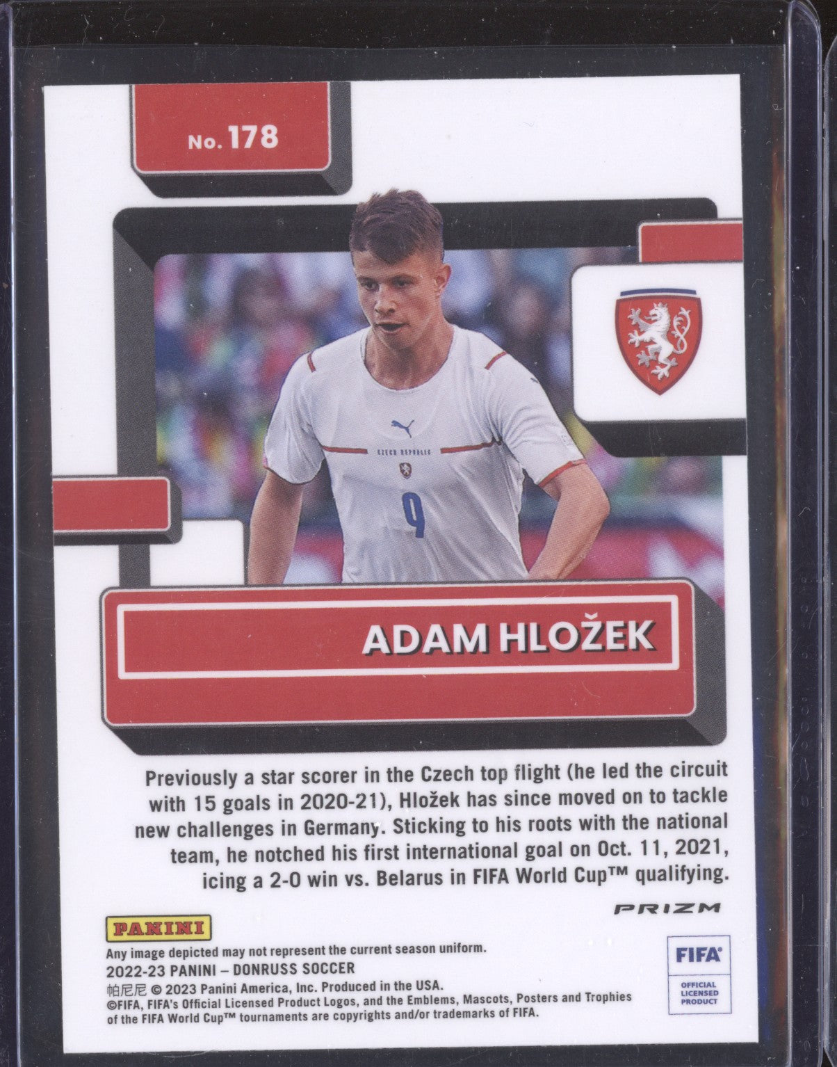 Adam Hlozek 2022-23 Panini Donruss Soccer 178 Optic Holo RC