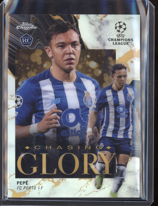 Pepe 2021/22 Topps Chrome UEFA Champions League Chasing Glory RC