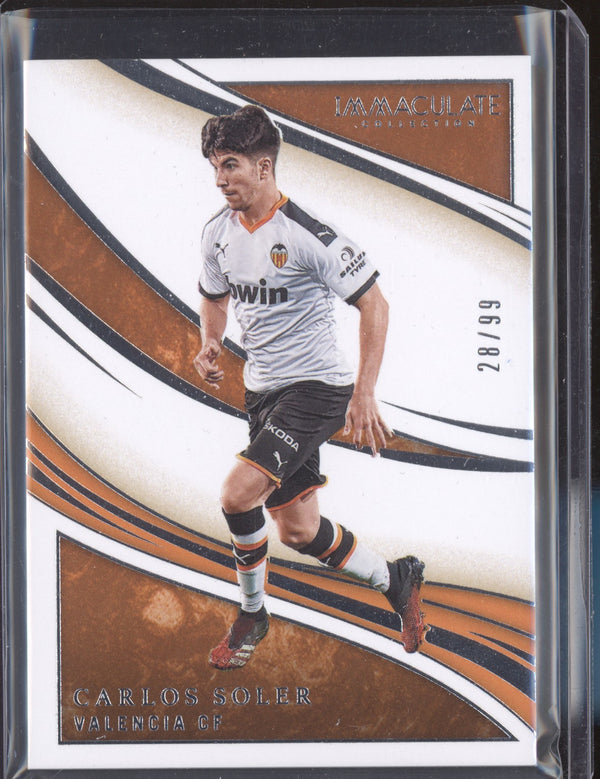 Carlos Soler 2020 Panini Immaculate Soccer 40 28/99