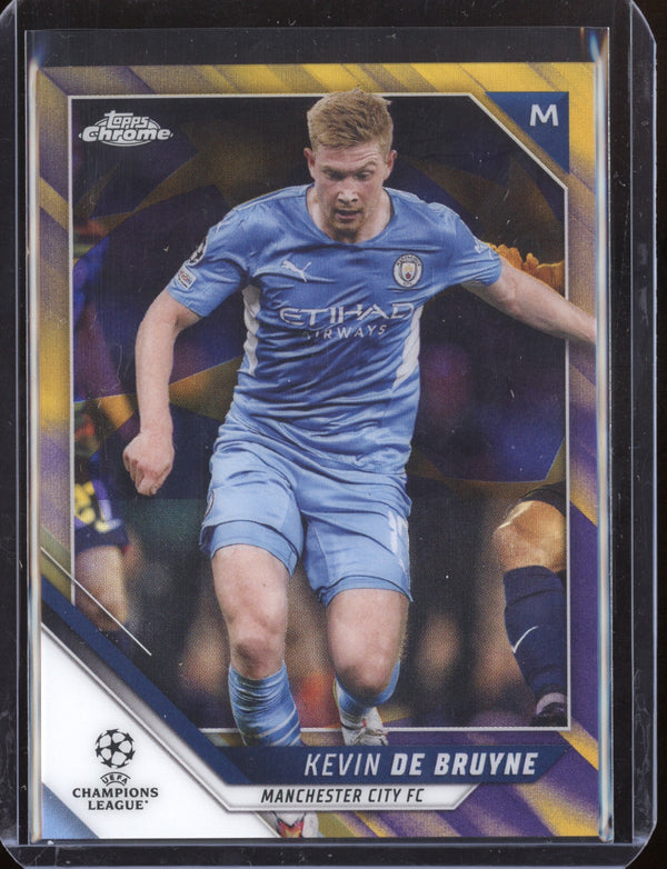 Kevin De Bruyne 2021/22 Topps Chrome UEFA CL Purple & Gold Starball SP