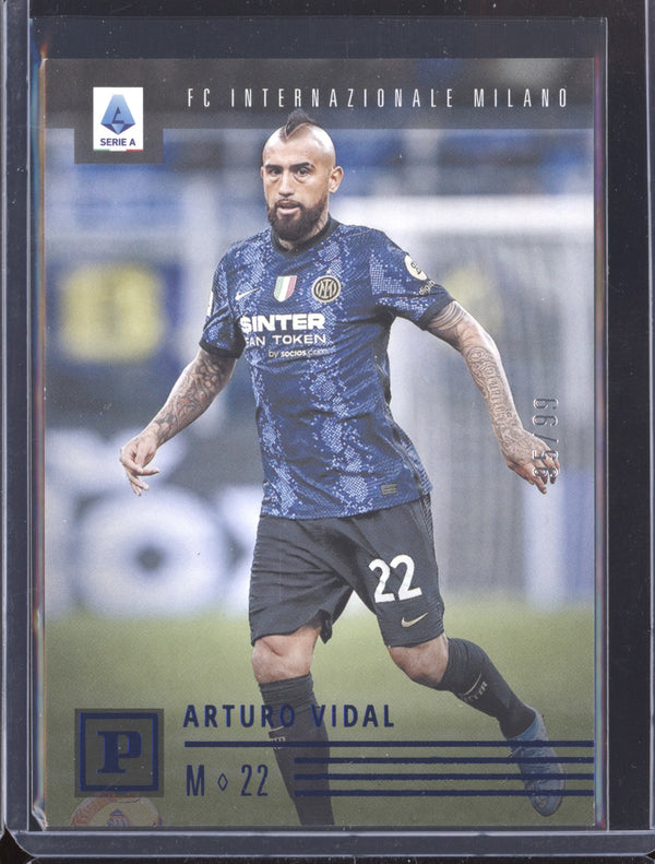 Arturo Vidal 2021-22 Panini Chronicles Soccer 26 Panini Serie A Blue 95/99