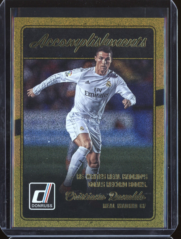 Cristiano Ronaldo 2016-17 Panini Donruss Soccer 17 Accomplishments Gold