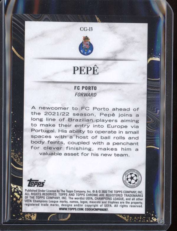 Pepe 2021/22 Topps Chrome UEFA Champions League Chasing Glory RC