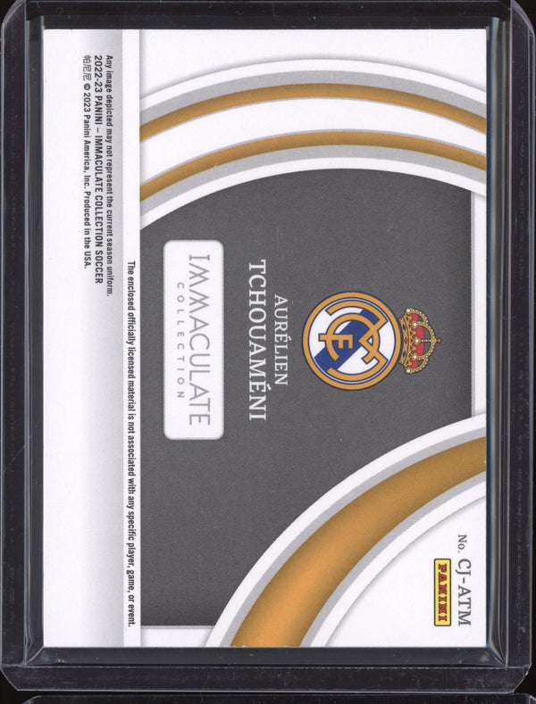 Aurelien Tchouameni 2022 Panini Immaculate Soccer Clearly Immaculate Jersey /99