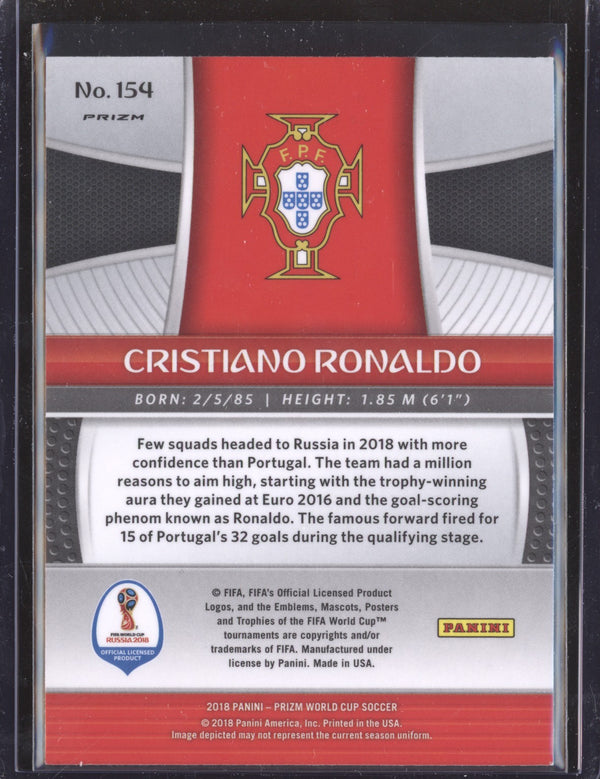 Cristiano Ronaldo 2018 Panini Prizm World Cup 154 Red Blue Wave