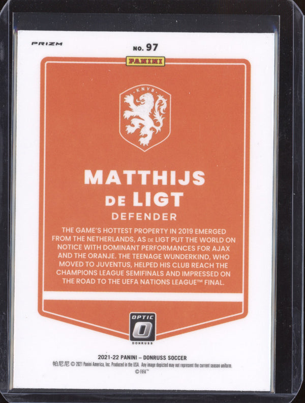 Matthijs De Ligt 2021-22 Panini Donruss Road to Qatar 97 Optic Red Velocity