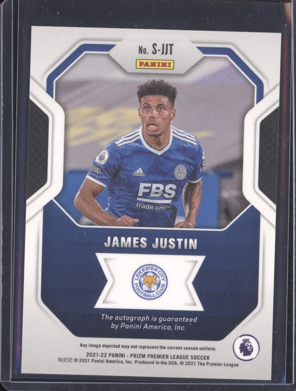 James Justin 2021-22 Panini Prizm Premier League S-JJT Signatures