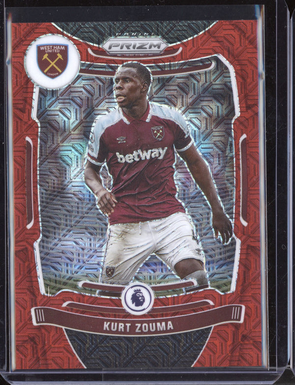 Kurt Zouma 2021-22 Panini Prizm Premier League Red Mojo 149/159