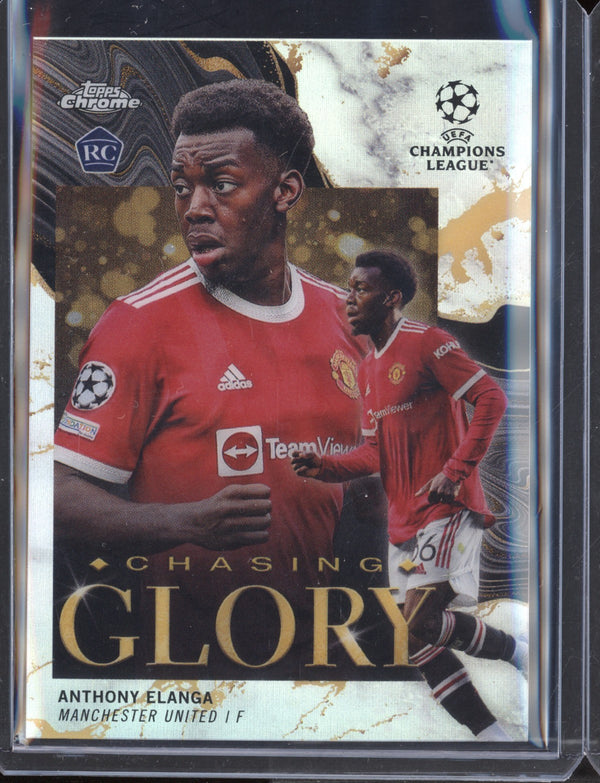 Anthony Elanga 2021/22 Topps Chrome UEFA Champions League Chasing Glory RC