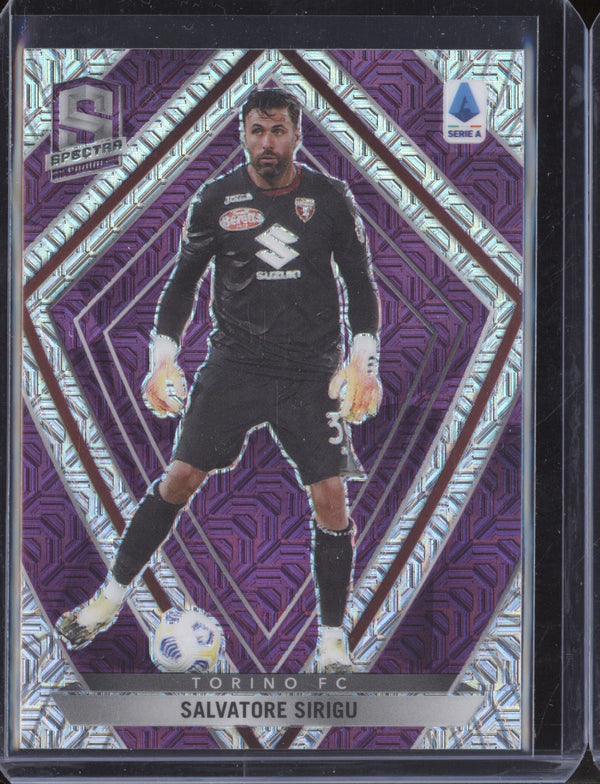 Salvatore Sirigu 2020-21 Panini Chronicles Soccer 5 Spectra Purple Mojo