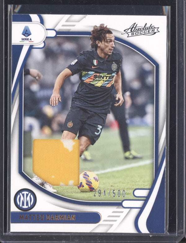 Matteo Darmian 2021-22 Panini Chronicles Soccer 49 Absolute Serie A Memorabilia 294/500