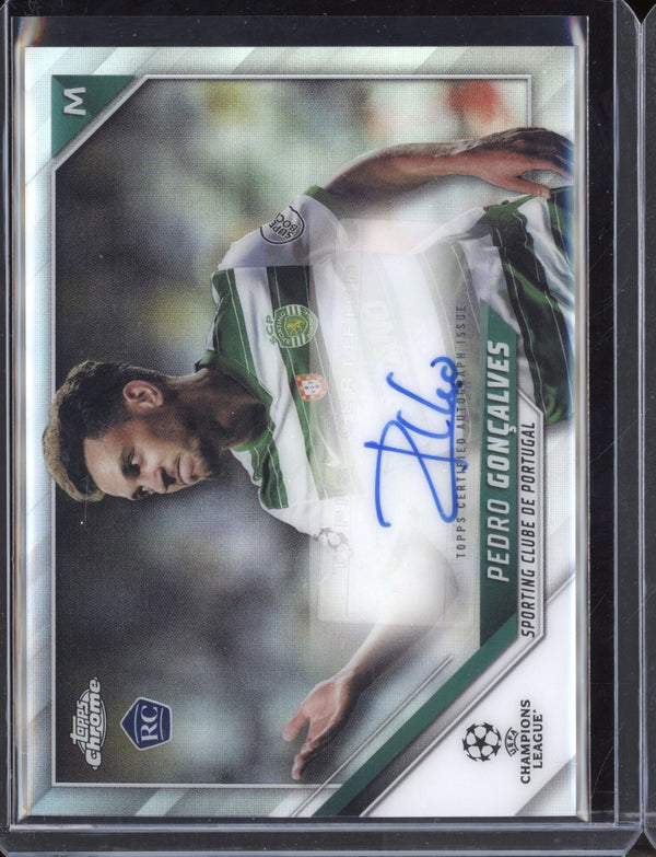 Pedro Goncalves 2021/22 Topps Chrome UEFA Champions League Auto RC