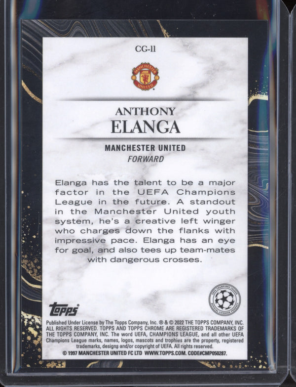 Anthony Elanga 2021/22 Topps Chrome UEFA Champions League Chasing Glory RC