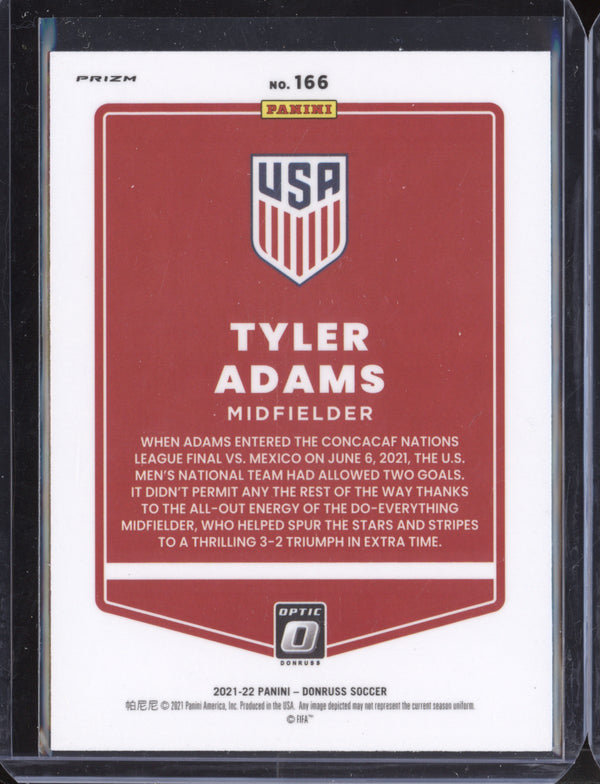 Tyler Adams 2021-22 Panini Donruss Road to Qatar 166 Optic Red Velocity