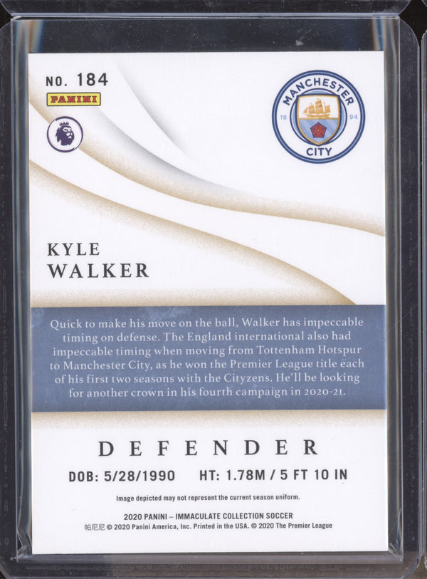 Kyle Walker 2020 Panini Immaculate Soccer 184 55/99