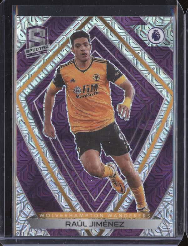 Raul Jimenez 2020-21 Panini Chronicles Soccer 10 Spectra Purple Mojo