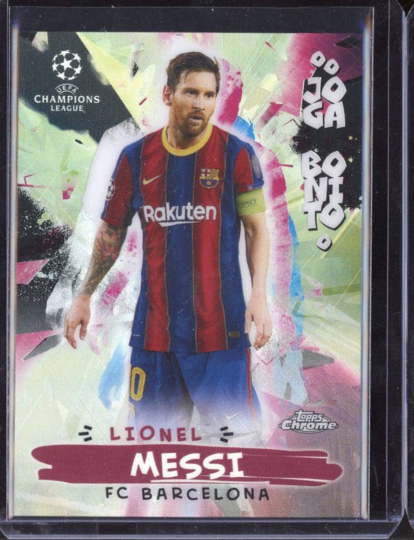 Lionel Messi 2021 Topps Chrome Champions League Joga Bonito