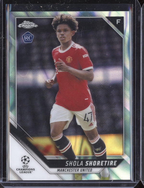 Shola Shoretire 2021/22 Topps Chrome UEFA Champions League Aqua Lava SSP RC