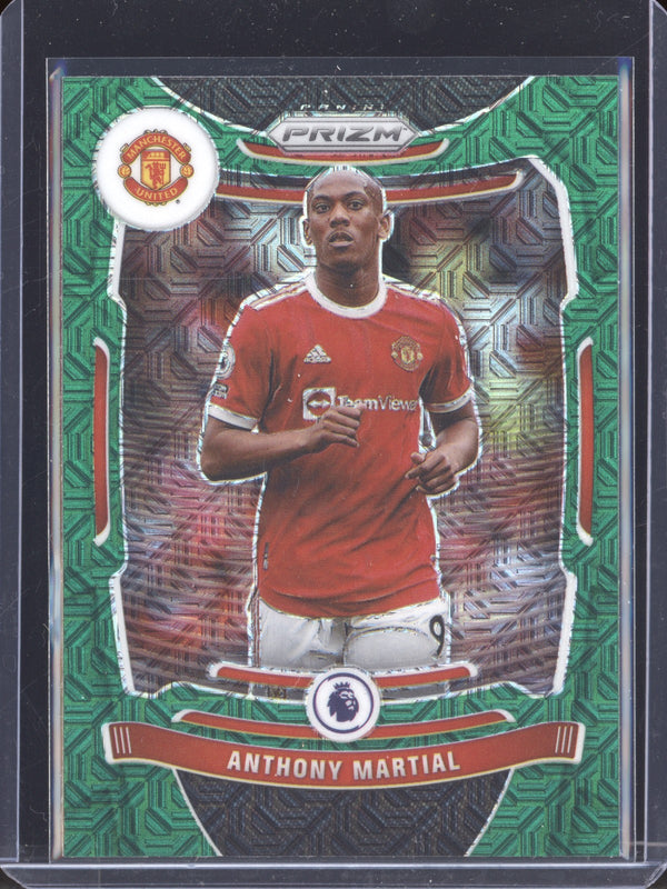 Anthony Martial 2021-22 Panini Prizm EPL 284 Green Mojo