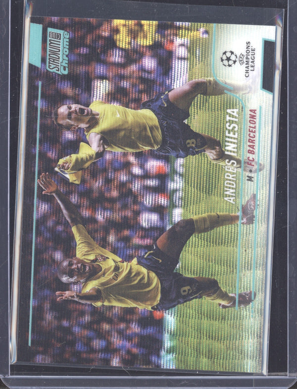 Andres Iniesta 2021-22 Topps Stadium Club Chrome UCL 8 Aqua Wave 44/250