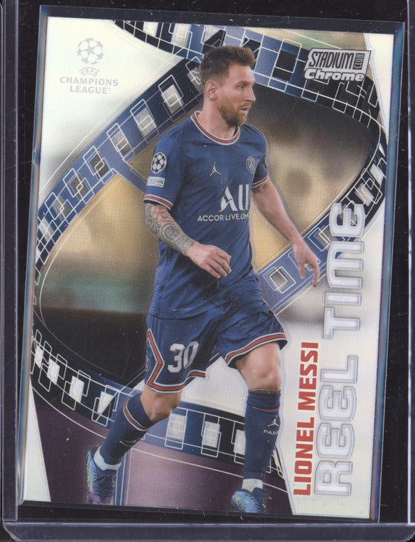 Lionel Messi 2021-22 Topps Stadium Club Chrome UEFA CL Reel Time